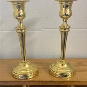 Baldwin Shiny Gold Candle Holders